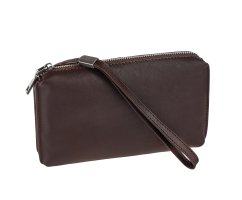 Moka клатч кофейный из кожи Q1989