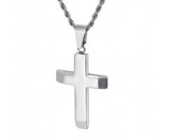 Кулон крест стальной K427
