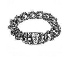 Браслет-змея массивный из стали SB377