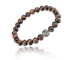 Браслет из камней Рак Тигровый глаз красный SH149-TGR