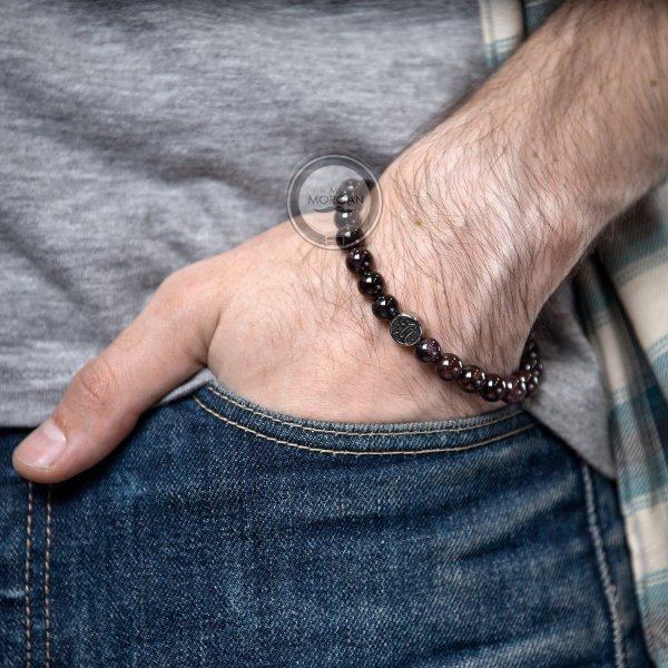 Браслет из камней Козерог Гранат SH141-GR