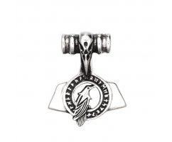 Кулон молот тора с вороном K500