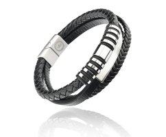 Браслет из кожи комбинированный QB364