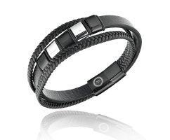 Браслет из кожи комбинированный QB337