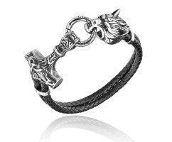 Браслет кожаный скандинавский QB359