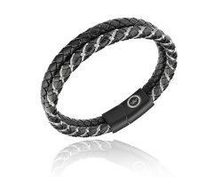 Браслет из кожи с тросом QB363