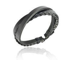 Браслет плетеный из кожи PL406