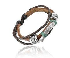 Браслет плетеный из кожи PLF652