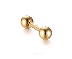 Мужская серьга-штанга золотистая SE1799