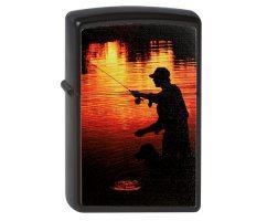 Зажигалка ZIPPO Рыбак Black Matte Zip218f
