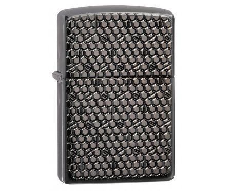 Зажигалка Zippo Armor™ Black Ice® Hexagon Design Zip49021
