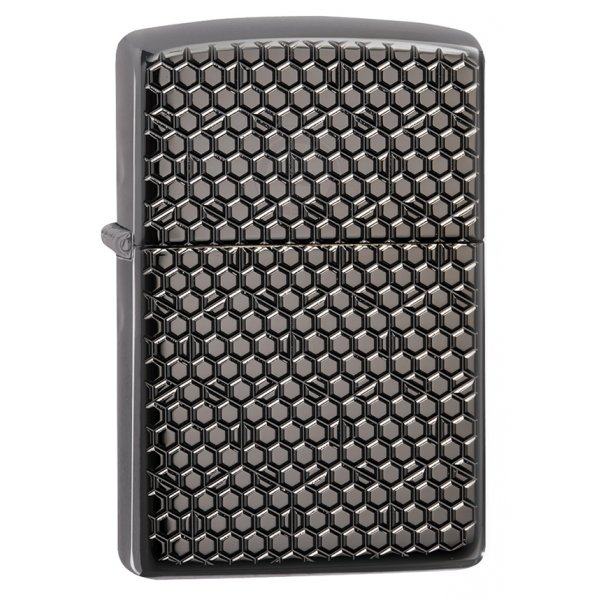 Зажигалка Zippo Armor™ Black Ice® Hexagon Design Zip49021