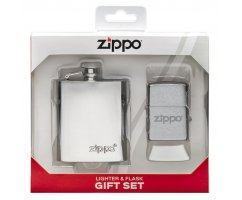 Подарочный набор Zippo: фляжка 89 мл и зажигалка, Zip49098