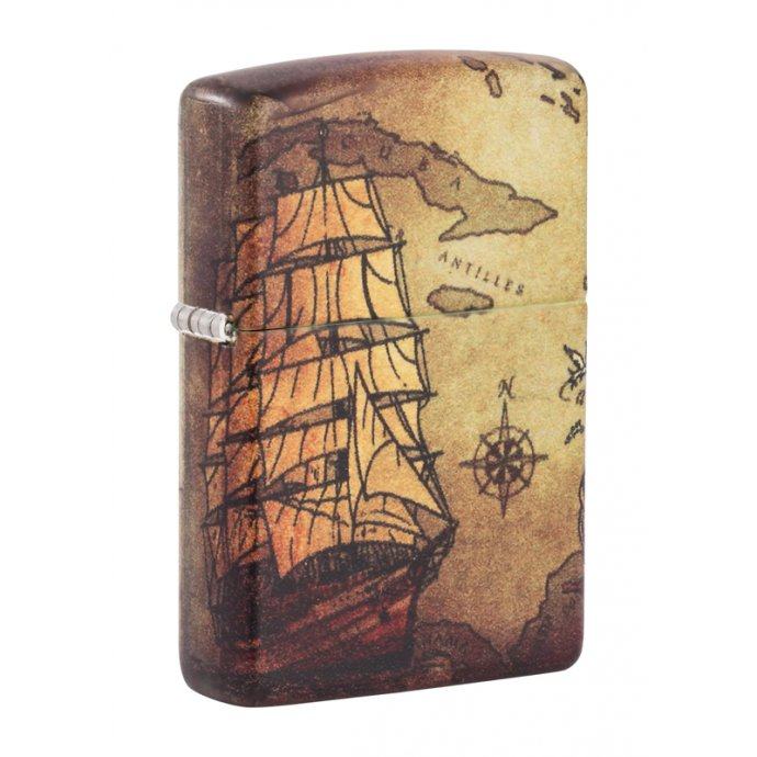 Зажигалка Zippo Pirate Ship White Matte Zip49355