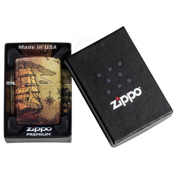 Зажигалка Zippo Pirate Ship White Matte Zip49355