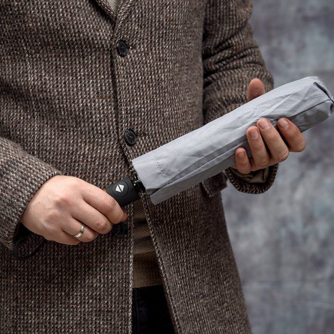 Зонт автомат серый ZT004