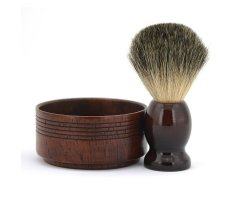 Набор помазок, чаша из дерева SL061