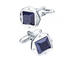 Классические запонки с авантюрином  ZP308