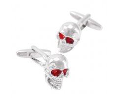 Запонки с черепом и камнями  ZP309
