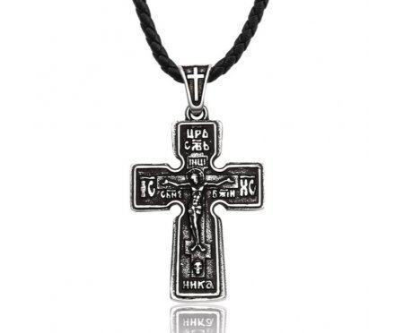 Крест православный из стали массивный K440