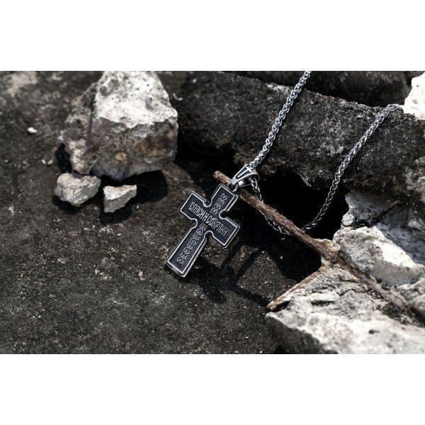 Крест православный из стали массивный K440