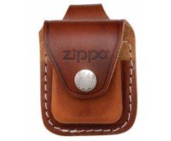 Чехол Zippo кожаный коричневый с кож. петлей Zip89992