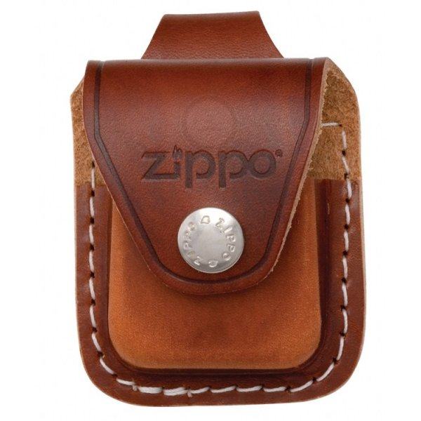 Чехол Zippo кожаный коричневый с кож. петлей Zip89992