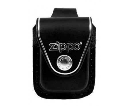 Чехол Zippo кожаный черный с кож. петлей Zip8989