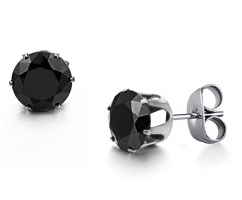 Мужская серьга-гвоздик из ювелирной стали SE1673