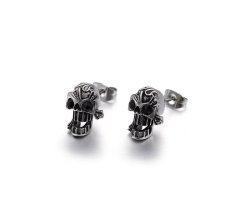 Мужская серьга с черепом из медицинской стали SE1676