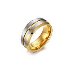 Кольцо из карбида вольфрама золотистое RW016