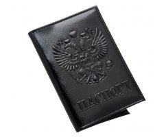 Обложка для паспорта из натуральной кожи с гербом O28