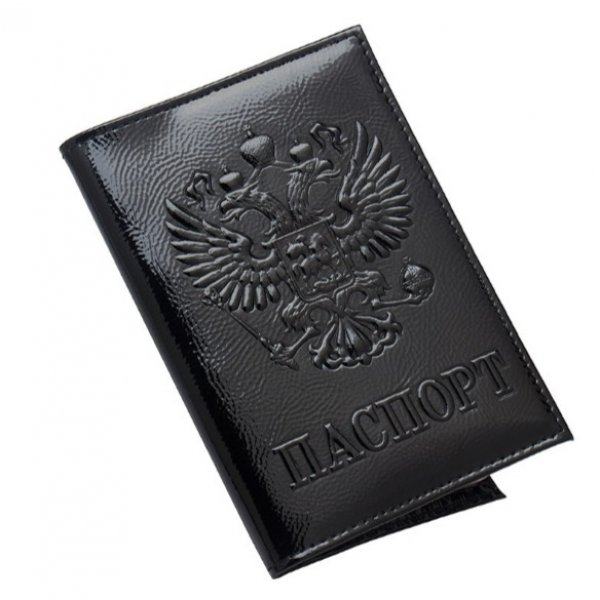 Обложка для паспорта из натуральной кожи с гербом O28