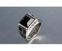 Мужской перстень с агатом R188
