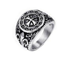 Печатка с крестом и цирконами R200