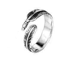 Кольцо стальное в виде пера R207