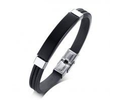 Тонкий браслет из каучука под гравировку KB291