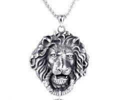 Кулон массивный с головой льва K375