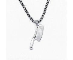 Кулон тесак из стали K015