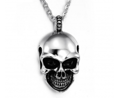 Кулон череп крупный из стали K023