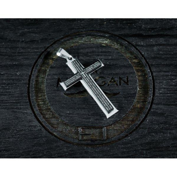 Кулон крест с молитвой крупный K1007