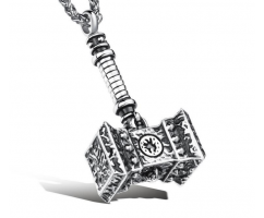 Кулон молот тора стальной  K034