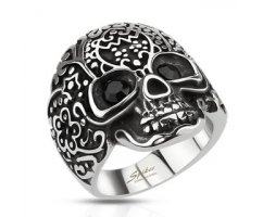 Мужская печатка с черепом SPIKES R8001