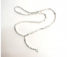 Розарий из мелкого кахолонга с крестом RZ105