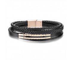 Браслет комбинированный из кожи QB850