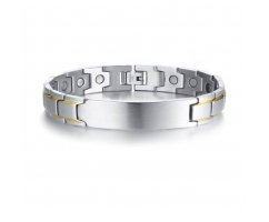 Браслет с магнитами из титана под гравировку WB8239