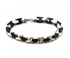 Браслет стальной c черным SB1705