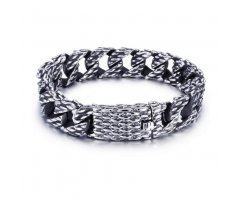 Браслет из стали необычного плетения SB1701