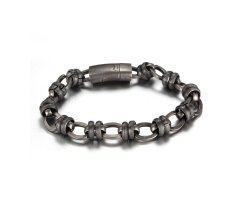 Браслет из стали капсульного плетения матовый SB301