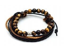 Kalahari desert cэт из браслетов коричневый SH7060